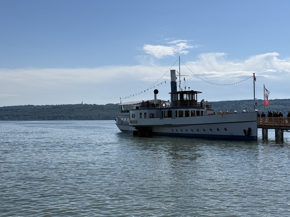 Ammersee — Raddampfer am Anleger