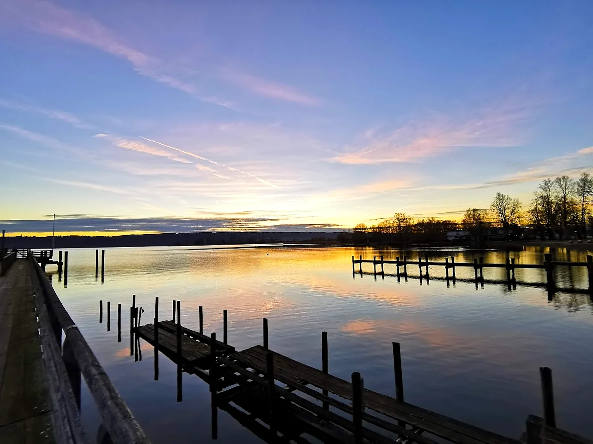 Sonnenuntergang am See im 5-Seen-Land